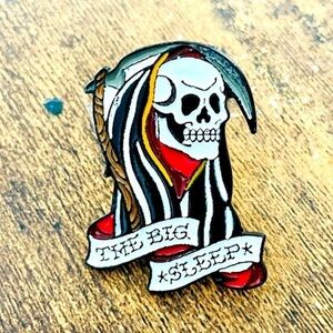 The Big Sleep Grim Reaper Enamel Pin, NWT